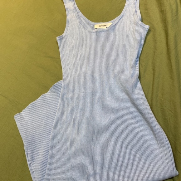 SOLD ReVamped Blue Knit Dress - Picture 4 of 4